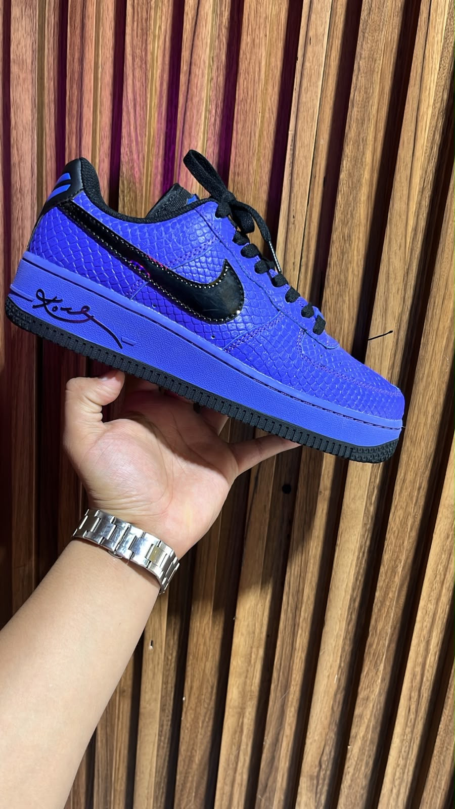TENIS NIKE AIR FORCE 1 LOW PROTRO X FC BARCELONA PERSIAN VIOLET AND BLACK