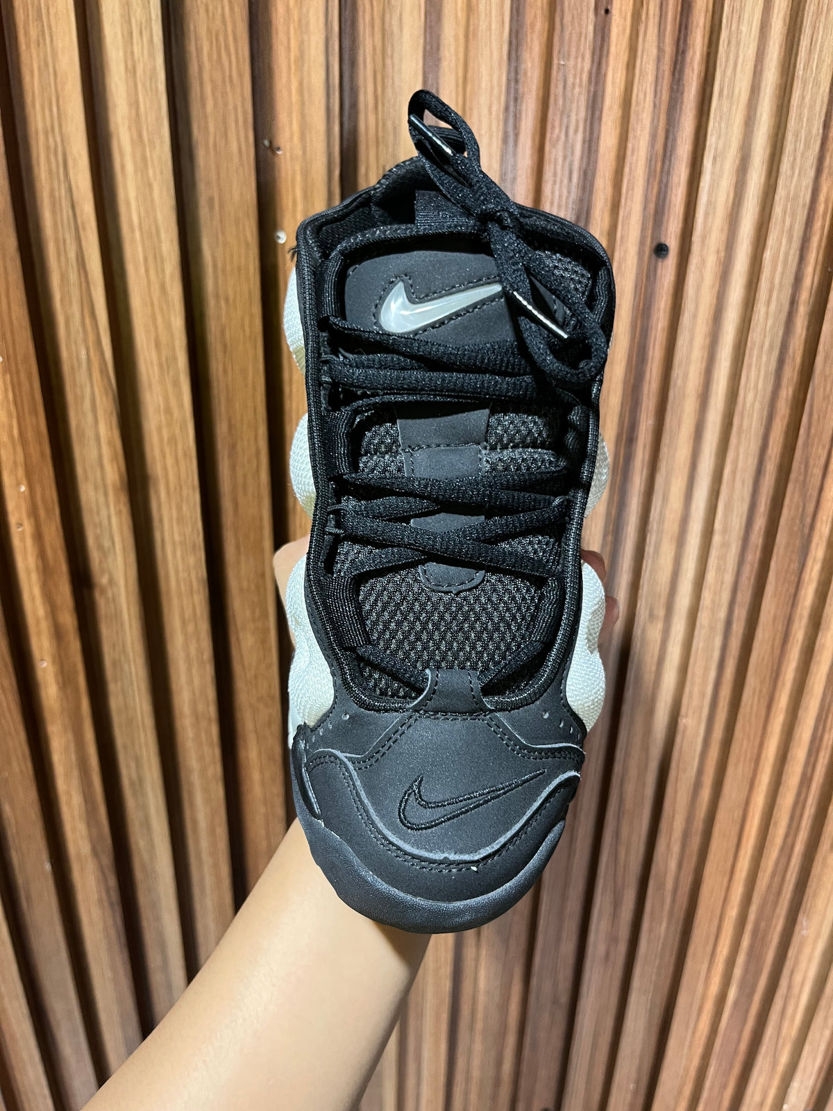 tenis Nike Air More Uptempo Low Black Photon Dust