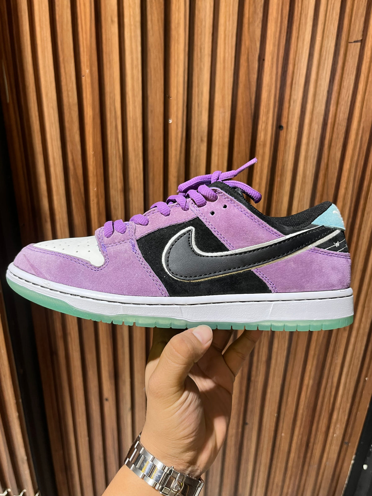 Tenis Nike SB Dunk Low Pro x Hayley Wilson Black and Court Purple