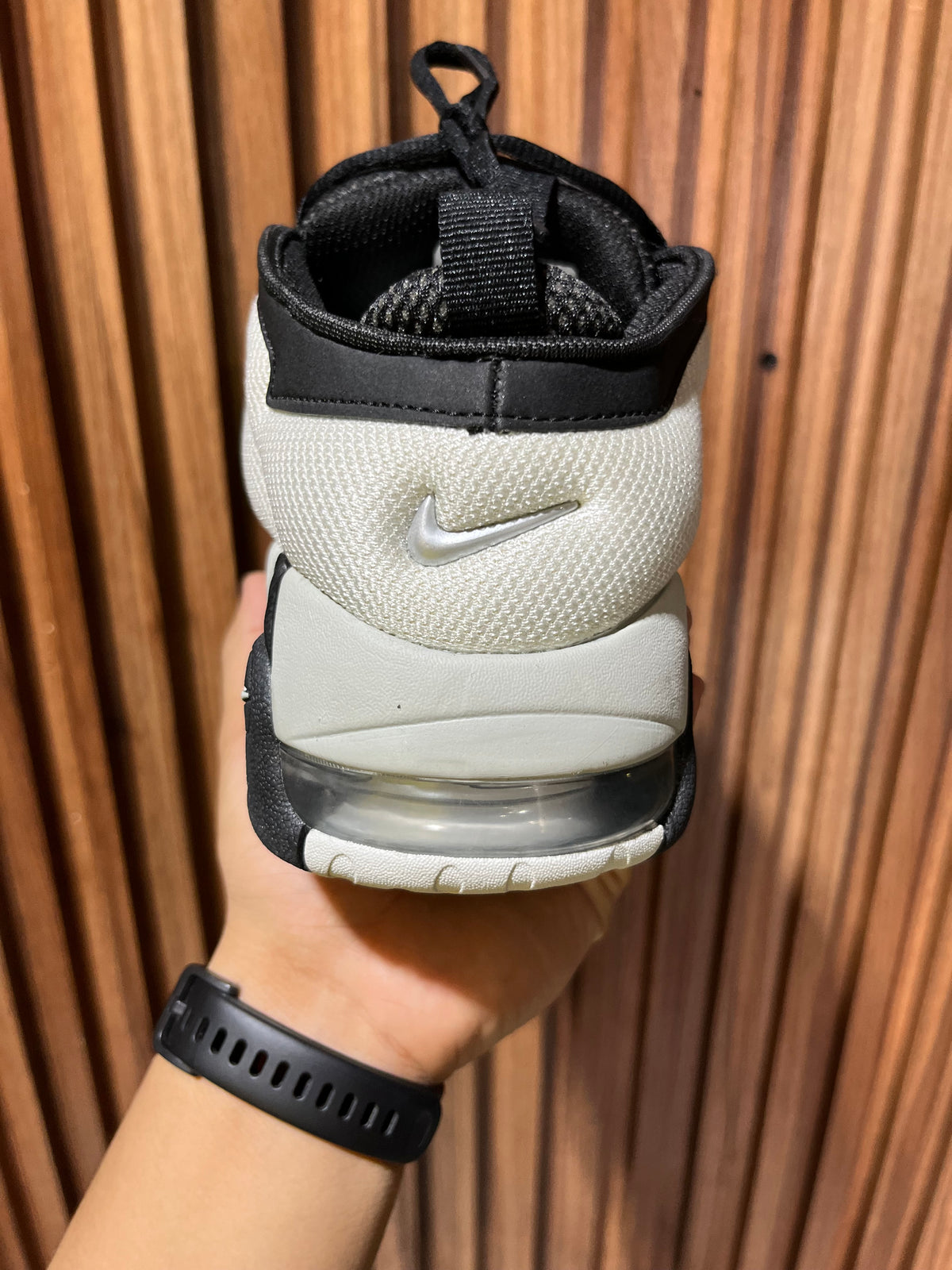 tenis Nike Air More Uptempo Low Black Photon Dust
