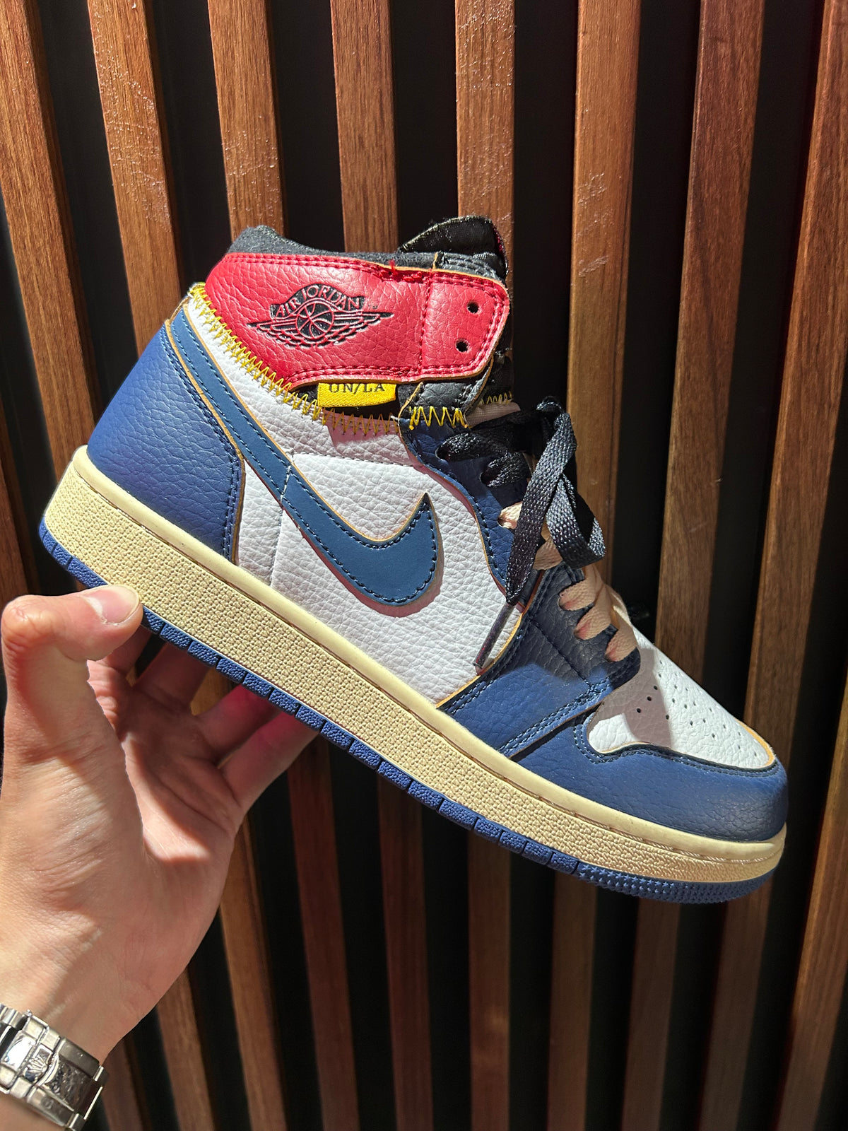 TENIS NIKE AIR JORDAN 1 RETRO HIGH OG X UNIÓN LA STORM BLUE